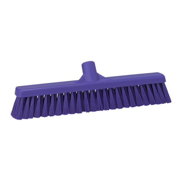 A purple Vikan push broom head.