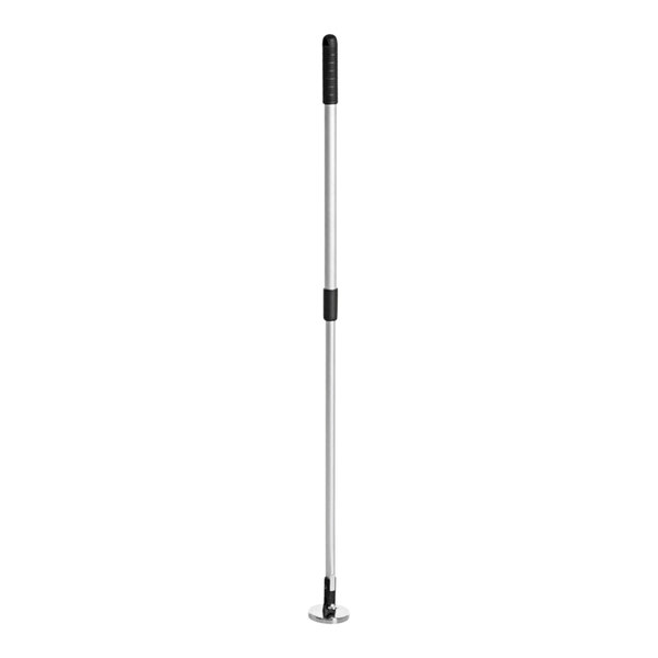 A Vestil telescoping aluminum pole with a black handle.