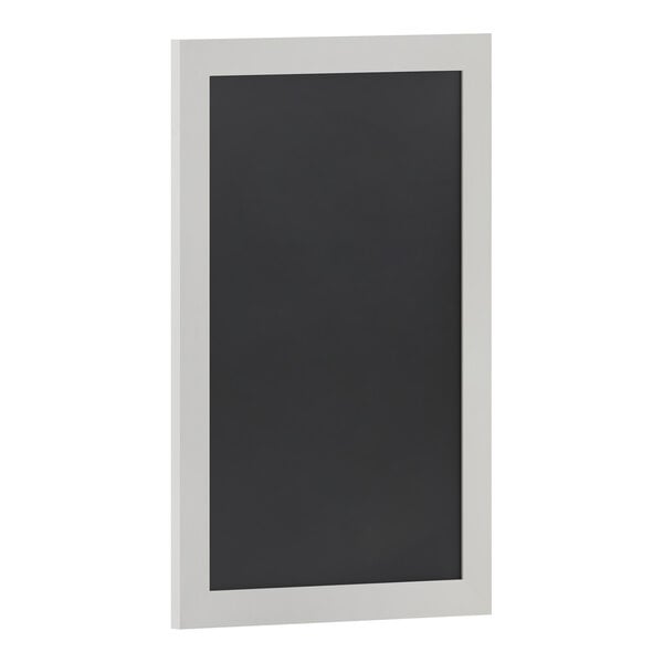 A black board with a white border.