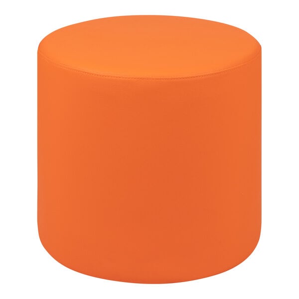 A Flash Furniture orange flexible circle ottoman.