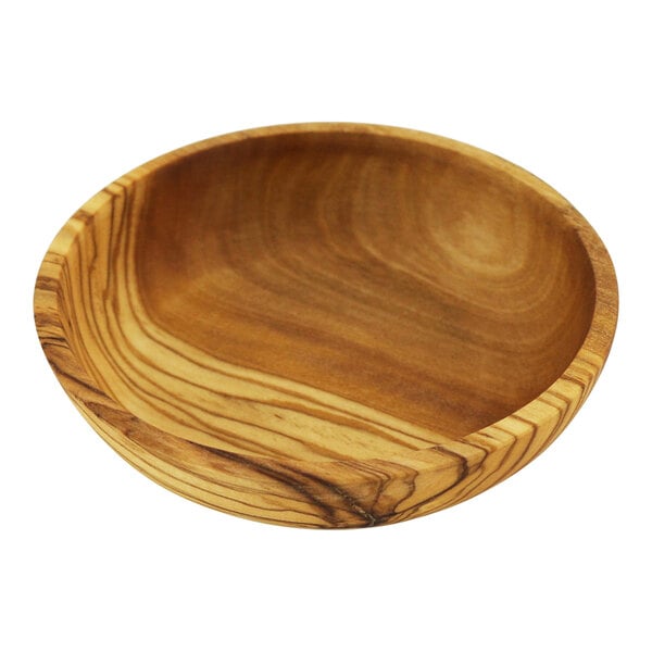 A Franmara olivewood condiment bowl with a thin design.