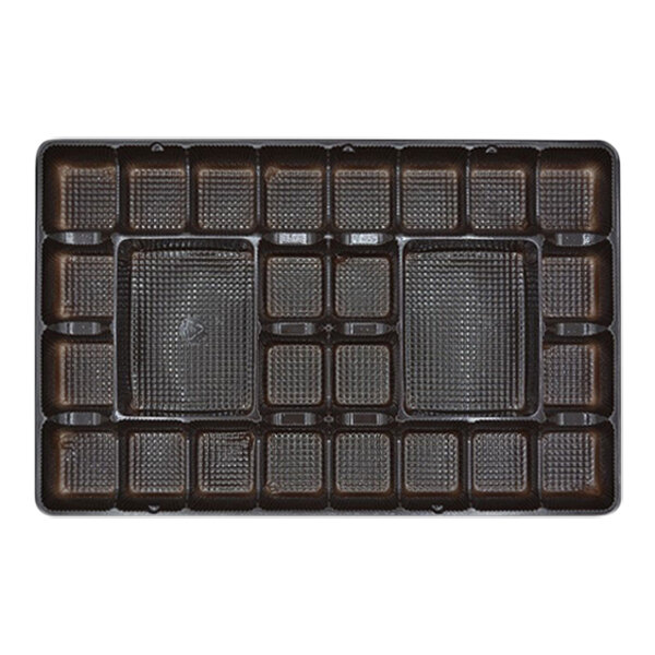 10 15/16" x 7 1/8" x 15/16" Brown 26Cavity Candy Tray 250/Case