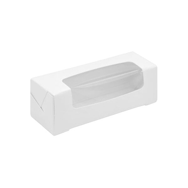 A 1-piece white candy box with a rectangular window.