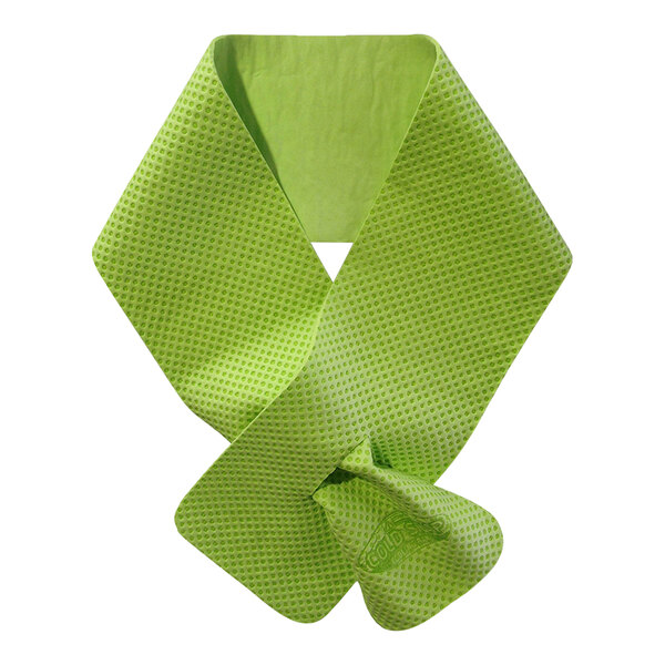 A lime green Cordova Cooling Band with a folded edge.