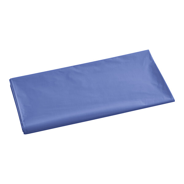 Choice 54" x 108" Navy Blue Plastic Table Cover 3/Pack