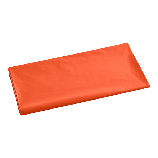 Choice 54" x 108" Tangerine Plastic Table Cover