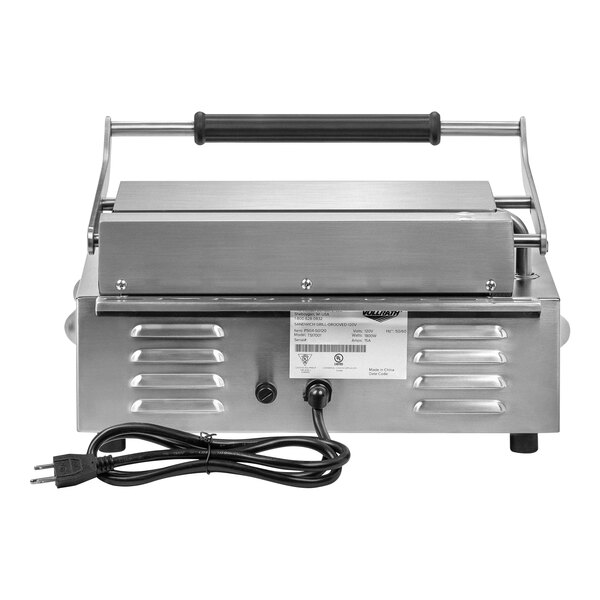 Vollrath PSG4SG120 Single Cast Iron Panini Grill with Grooved Plates