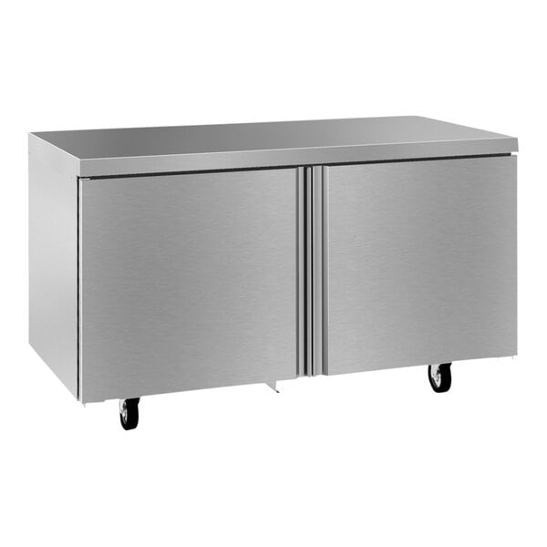 Delfield 4460NP 60 1/8" Flat Top Undercounter Refrigerator with 2 Doors
