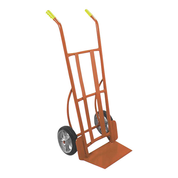 A Wesco Industrial hand truck with rubber wheels.