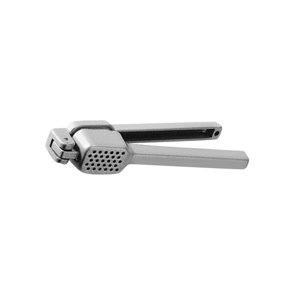 A Westmark cast aluminum garlic press with a white background.