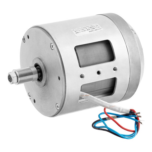 A round metal cylinder with wires.