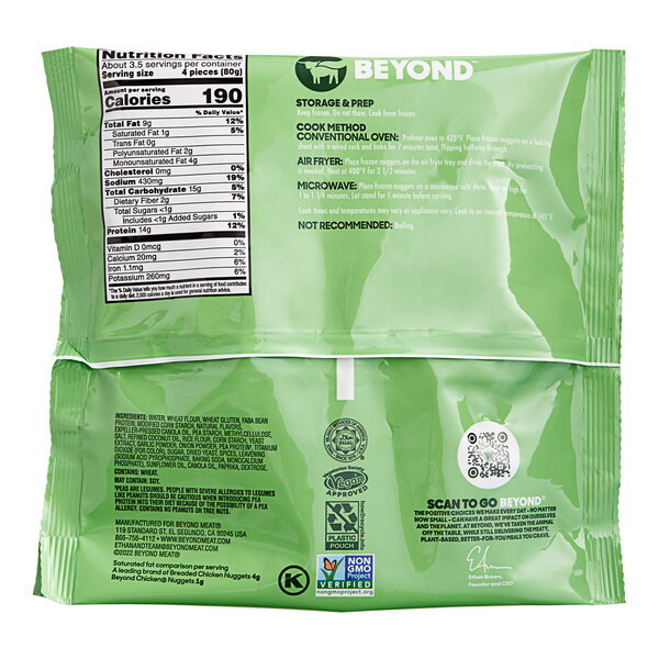 Beyond Meat PlantBased Vegan Chicken Nuggets 10 oz. 8/Case