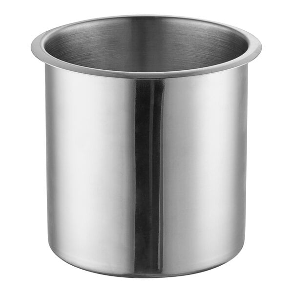 A stainless steel water pan for a Choice Deluxe Soup Chafer.