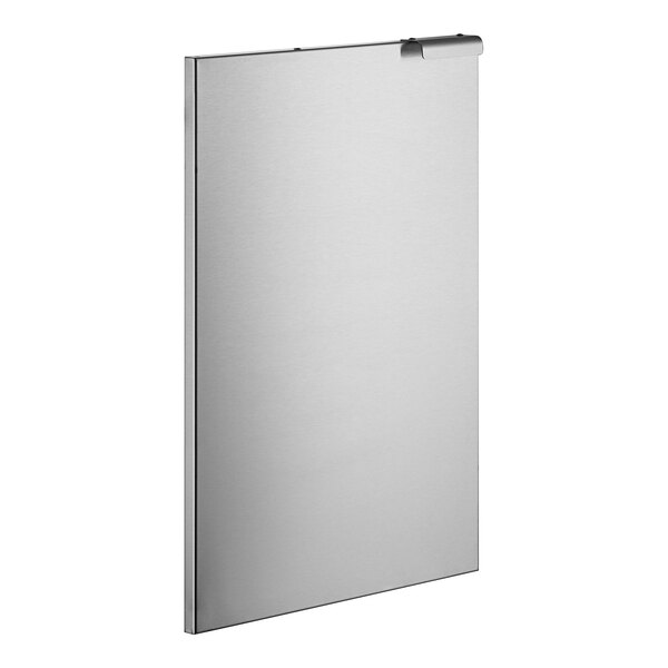 The left door for an Avantco FPC11 and FPC22 rethermalizer with a silver rectangular clip.