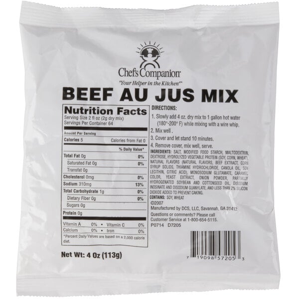 Chef's Companion 4 oz. Au Jus Mix - 12/Case