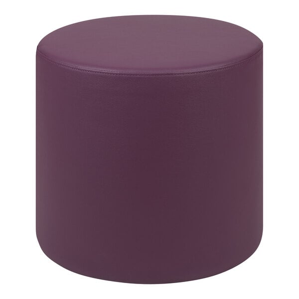 A purple round Flash Furniture Nicholas ottoman.