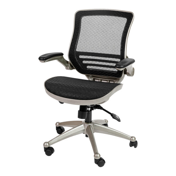 Flash Furniture Warfield Black Mesh MidBack Office Chair with Graphite