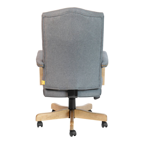 Flash Furniture Derrick Gray Fabric Executive Swivel Office Chair with