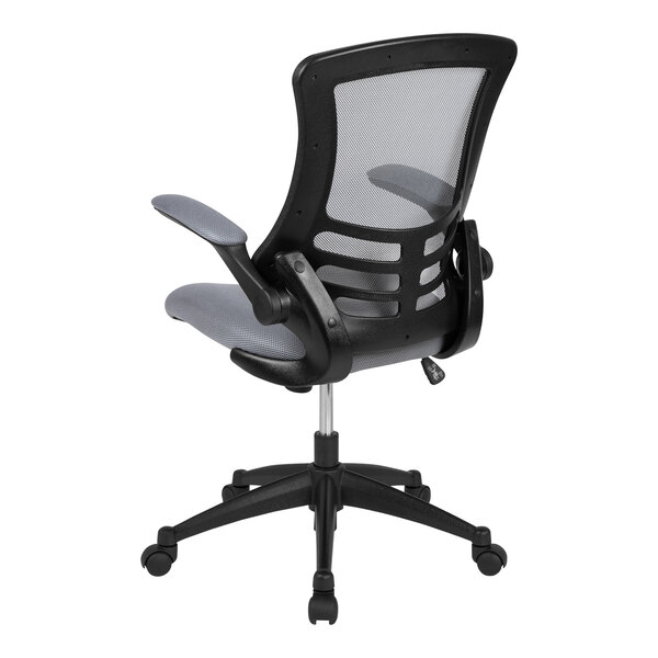Flash Furniture Kelista Dark Gray Mesh MidBack Office Chair with Black