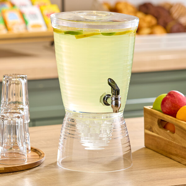Choice 1.5 Gallon Acrylic Beverage Dispenser with Ice Chamber