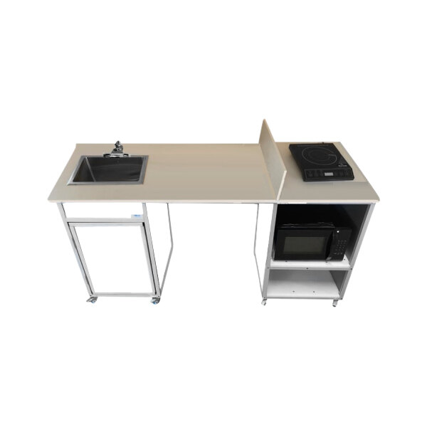 Monsam PK2020WHITE White Wheelchair Accessible Portable Kitchen with