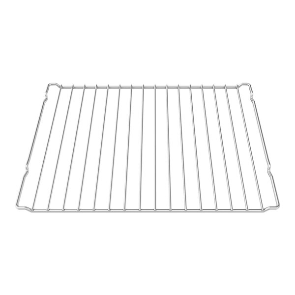 A Unox stainless steel flat grid rack.