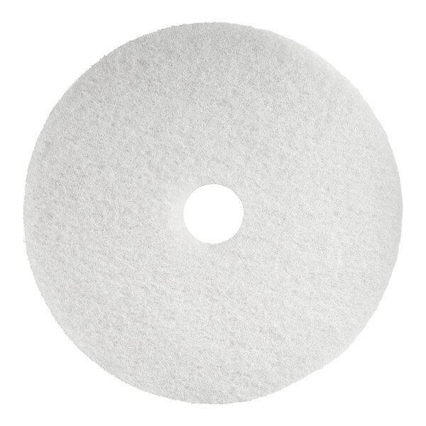 A white circular Lavex polishing pad.