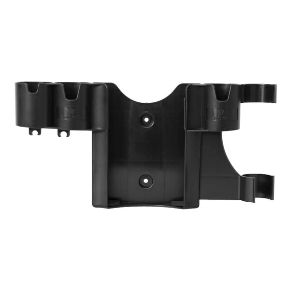 A black plastic wall mount kit with holes for XPOWER pet grooming dryers.