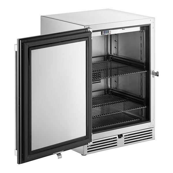 Perlick HC24RSBSSTK 24" Black Single Door Undercounter Refrigerator