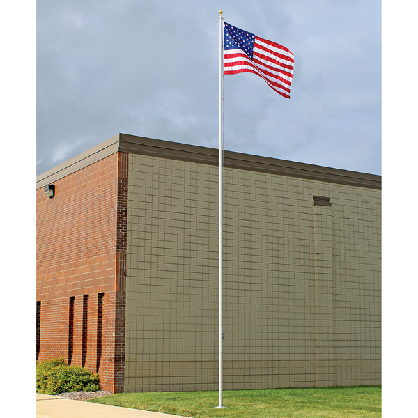 Valley 30' Aluminum InGround Flag Pole with Gold Topper Ball