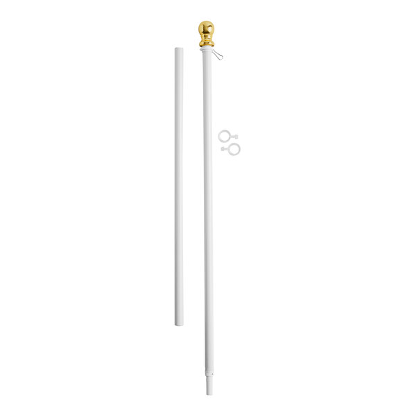 Valley 6' 2Piece White Aluminum Flag Pole
