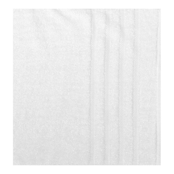 1888 Mills Naked Terry 30" x 56" White Combed Cotton / Modal Bath Towel