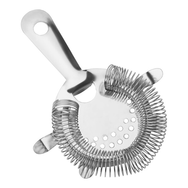 An American Metalcraft stainless steel strainer with a handle.