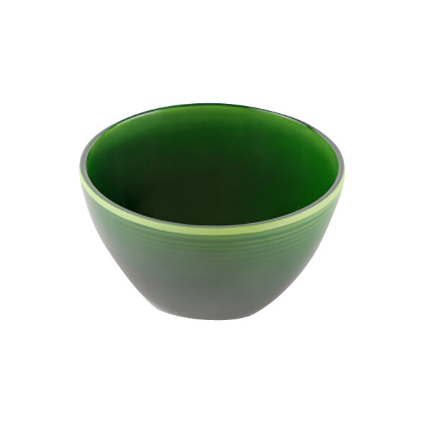 An Elite Global Solutions green melamine bowl.