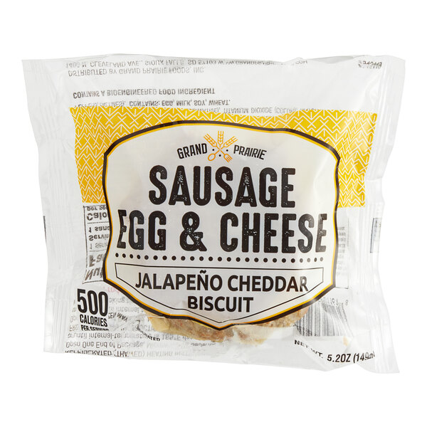 Grand Prairie Spicy Sausage, Egg, and Cheese Jalapeno Biscuit Sandwich