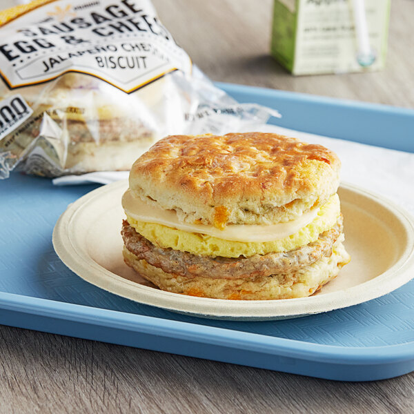 Grand Prairie Spicy Sausage, Egg, and Cheese Jalapeno Biscuit Sandwich