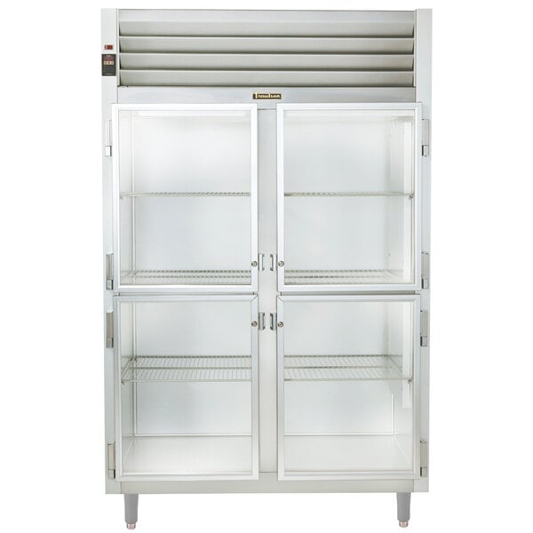 Traulsen AHF232WP-HHG Glass Half Door Two Section Reach In Pass-Through Heated Holding Cabinet - Specification Line