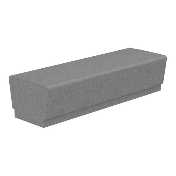 A gray rectangular Wausau Tile concrete bench seat.