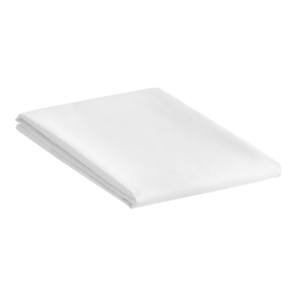 A folded white 1888 Mills Flourish microfiber pillowcase.