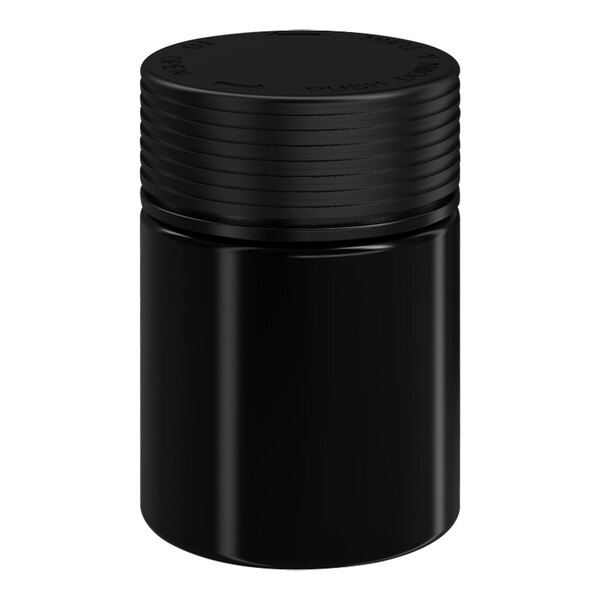 Chubby Gorilla Spiral 4 oz. Black Cannabis Jar with Black Lid - 400/Case