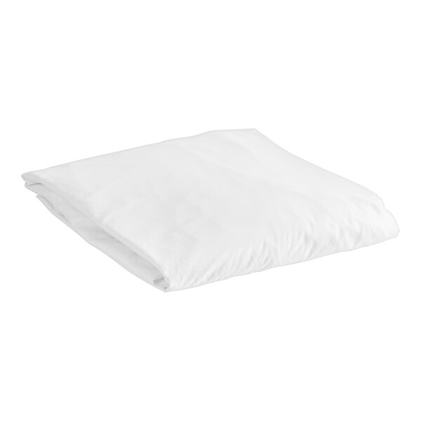 A white 1888 Mills Naked T-300 king size fitted sheet on a white background.