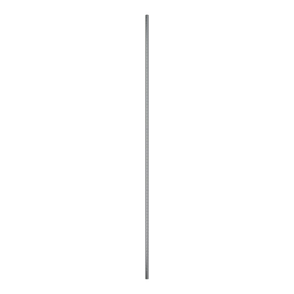 A long thin metal pole with black lines on a white background.