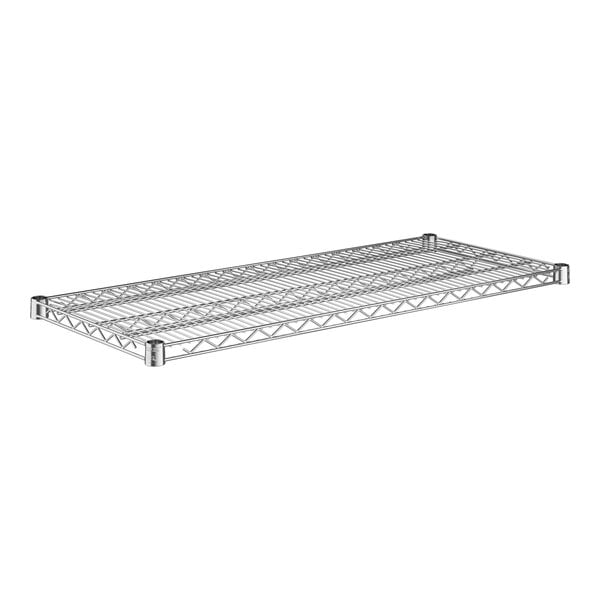 A Regency stainless steel wire shelf with two shelves.