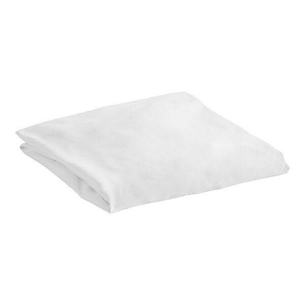 1888 Mills Dependability T180 39" x 75" x 9" White Twin Size Cotton / Polyester Fitted Sheet