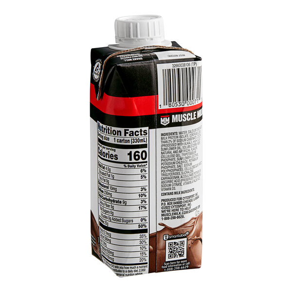 Muscle Milk Genuine Chocolate Protein Shake 11 fl. oz. - 12/Case