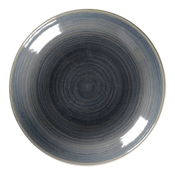 A RAK Porcelain deep coupe plate with a circular pattern in jade.