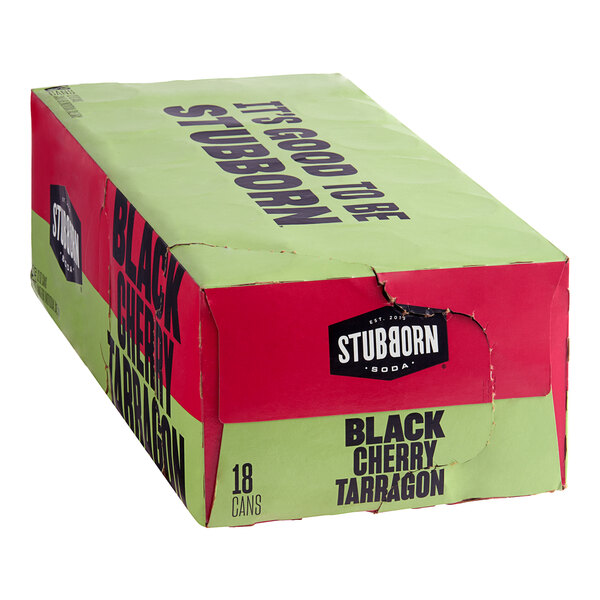 Stubborn Black Cherry Tarragon Soda 12 fl. oz. 18/Case