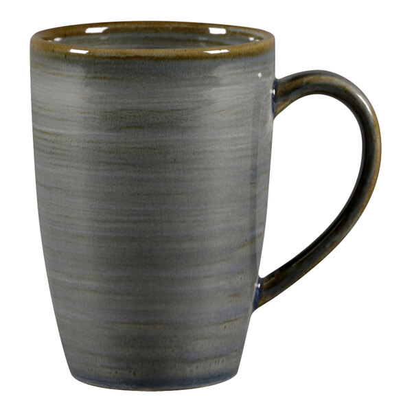 A jade RAK Porcelain mug with a handle.
