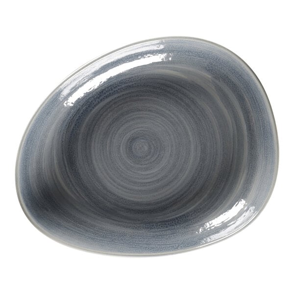 A RAK Porcelain jade porcelain deep organic plate with a circular pattern on the surface.