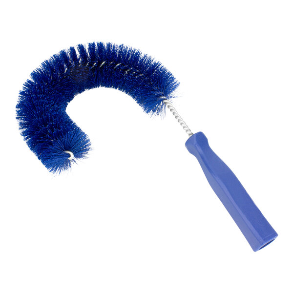 A blue Carlisle Sparta Clean-In-Place hook brush with a handle.